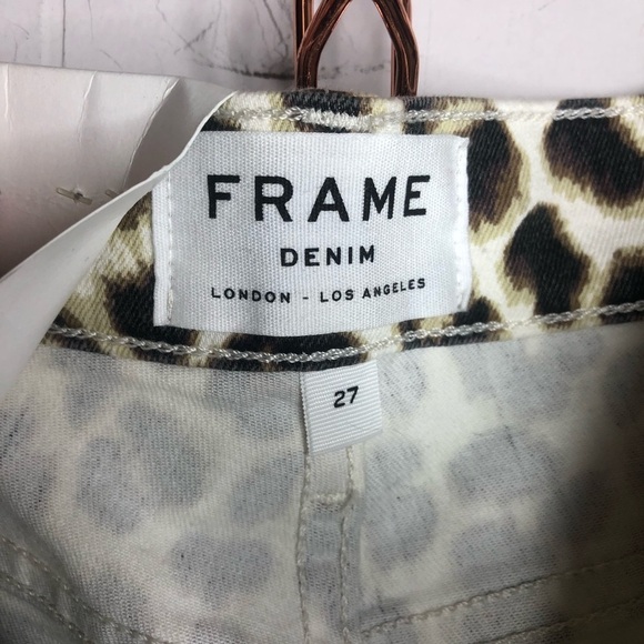 NWT FRAME Ali Leopard High Waist Crop Skinny Jeans - Picture 4 of 7